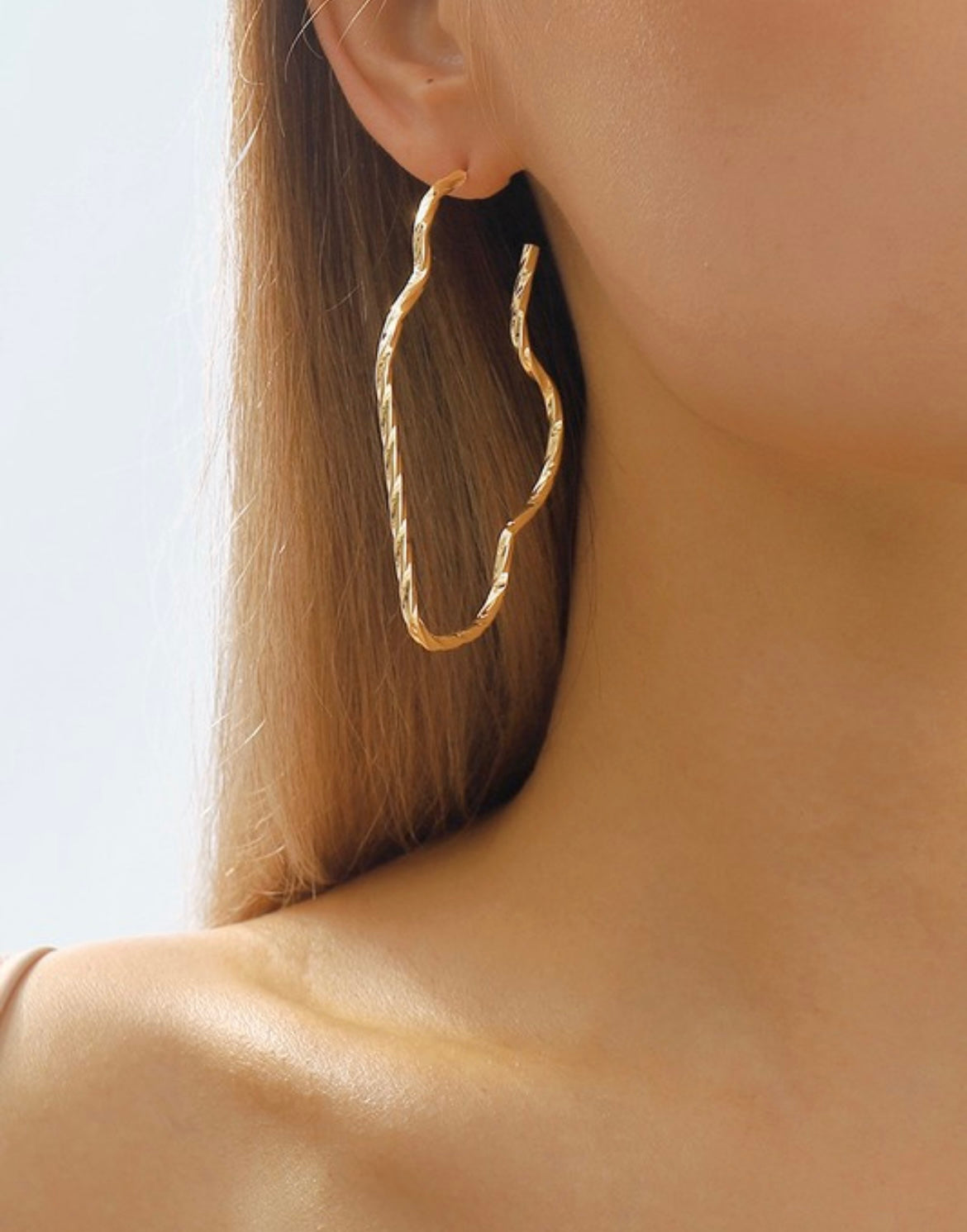 Geometric Hoop Earring