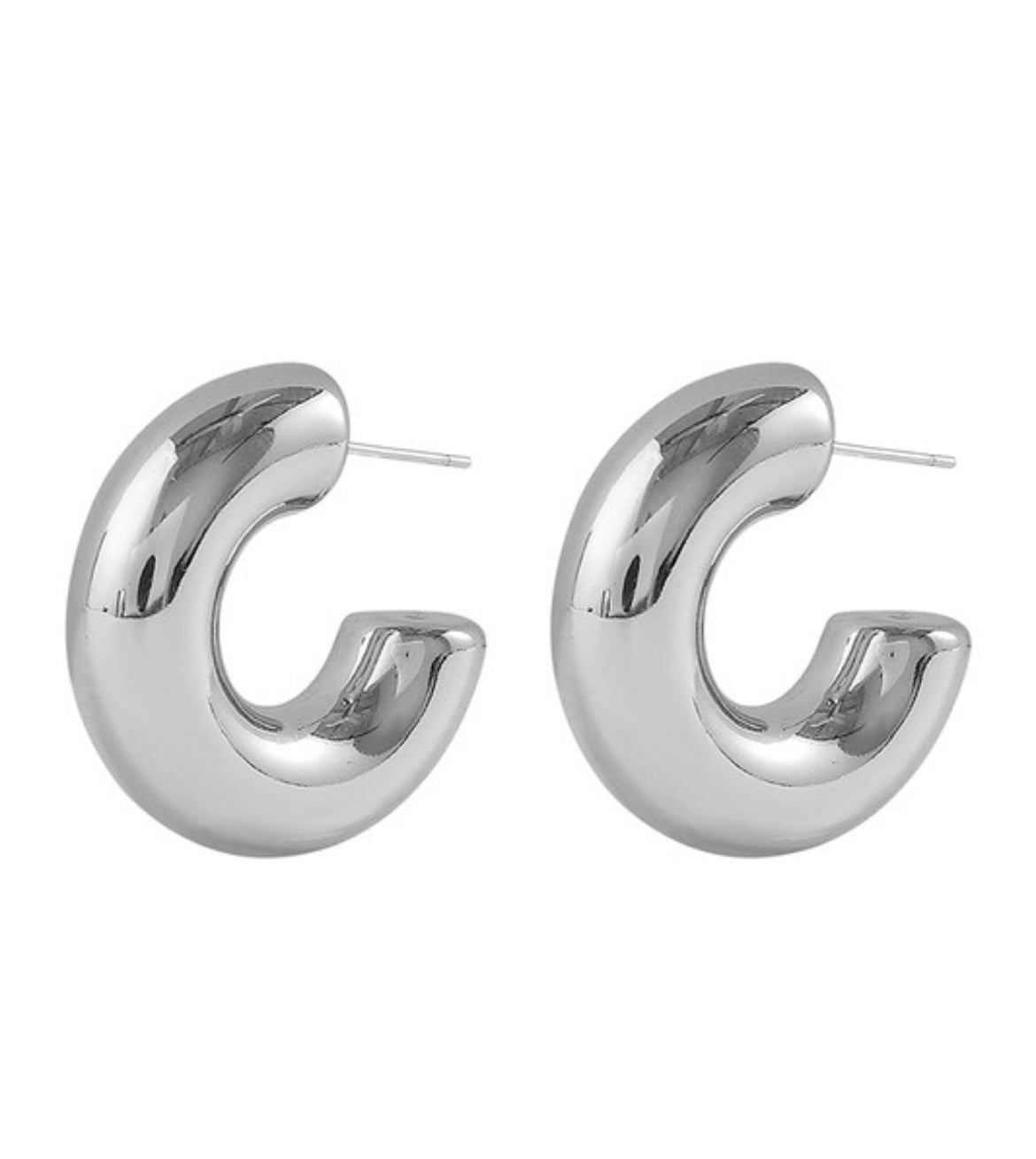 C-Shaped Hoop Earring