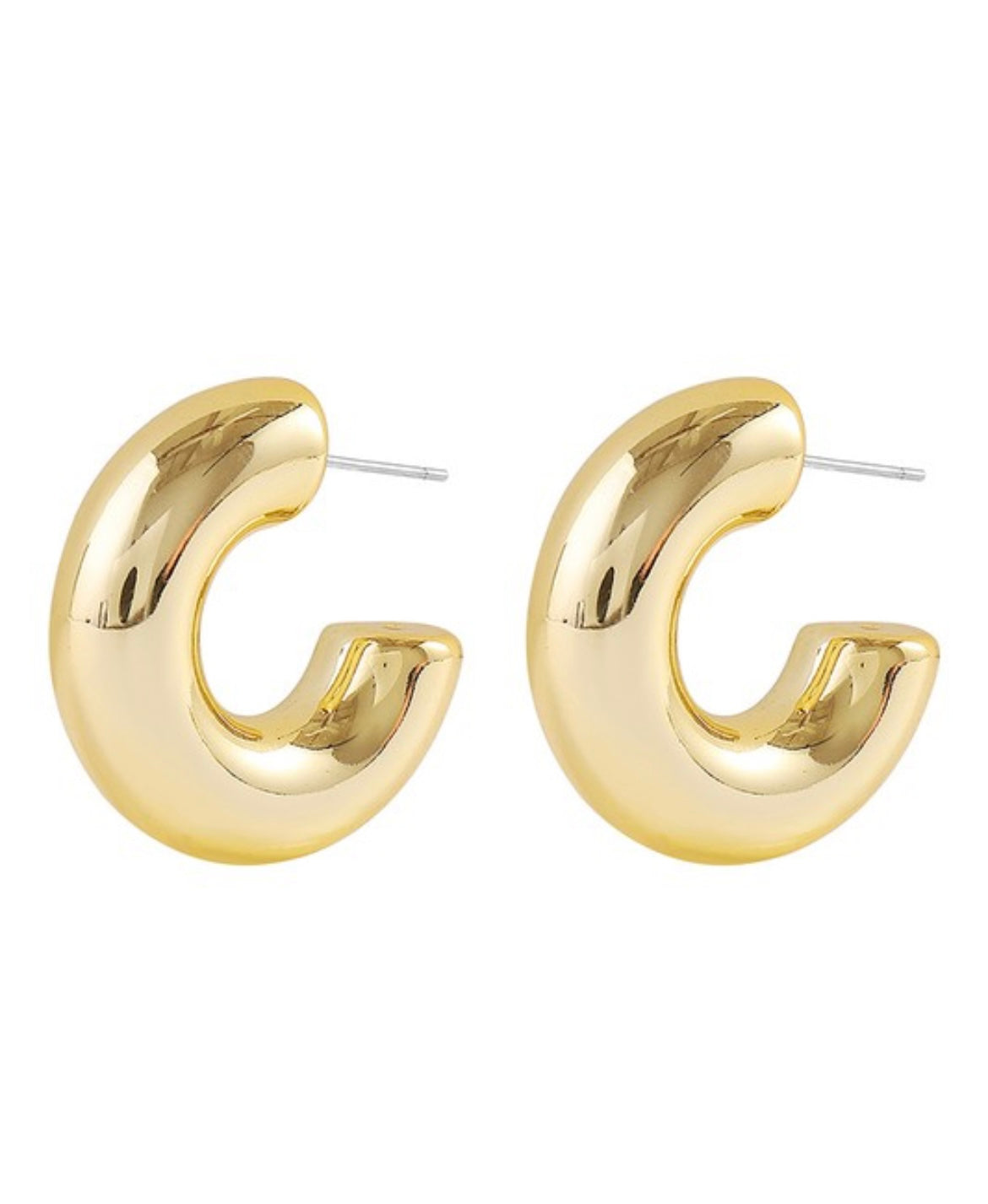 C-Shaped Hoop Earring